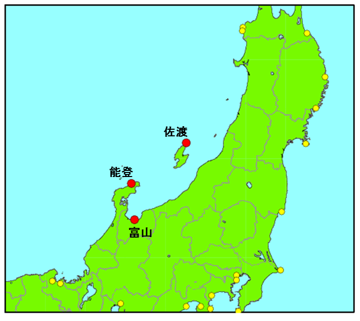 気象庁 潮汐 海面水位のデータ 歴史的潮位資料 近年の潮位資料 北陸地方