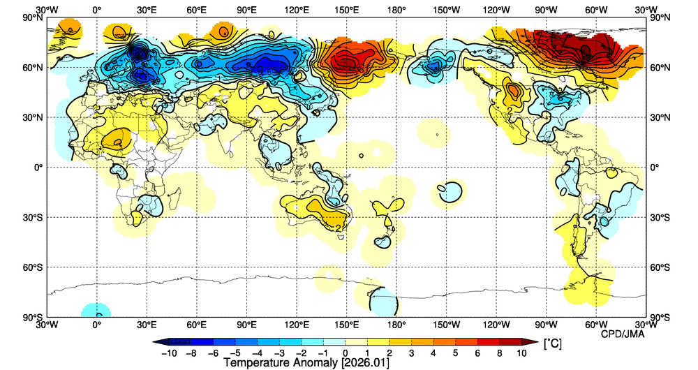 月平均気温偏差図の図