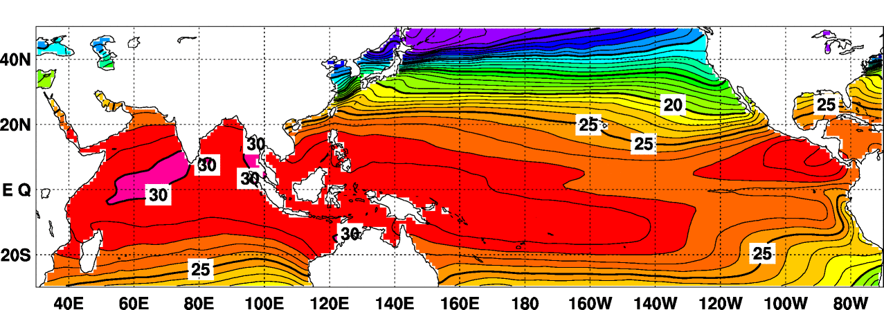 海面水温の平年値(４月)