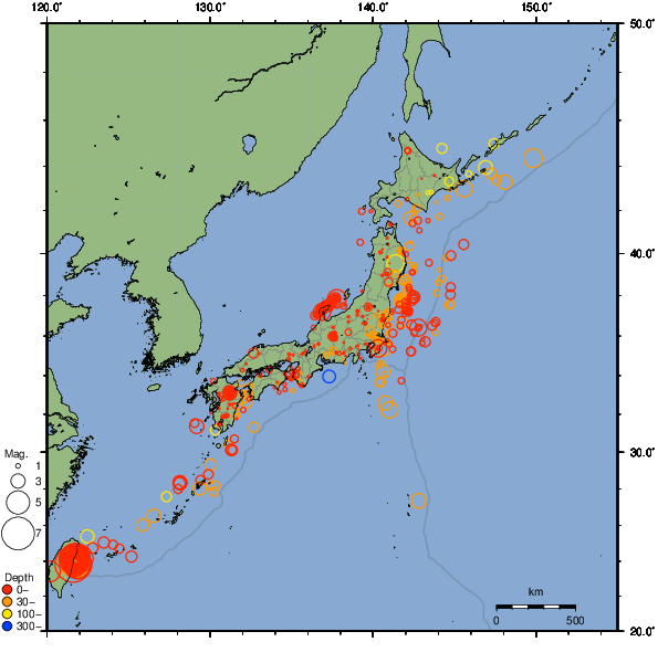 2024年04月03日の震源リスト