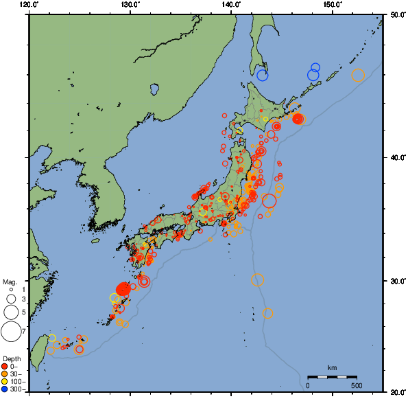 2025年06月25日の震源リスト