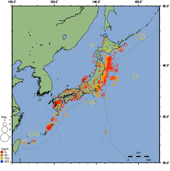 2025年12月31日の震源リスト