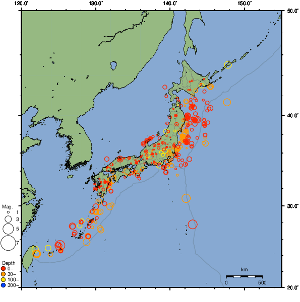 2026年04月09日の震源リスト