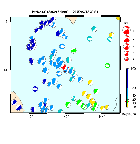 過去に起きた地震のＣＭＴ解