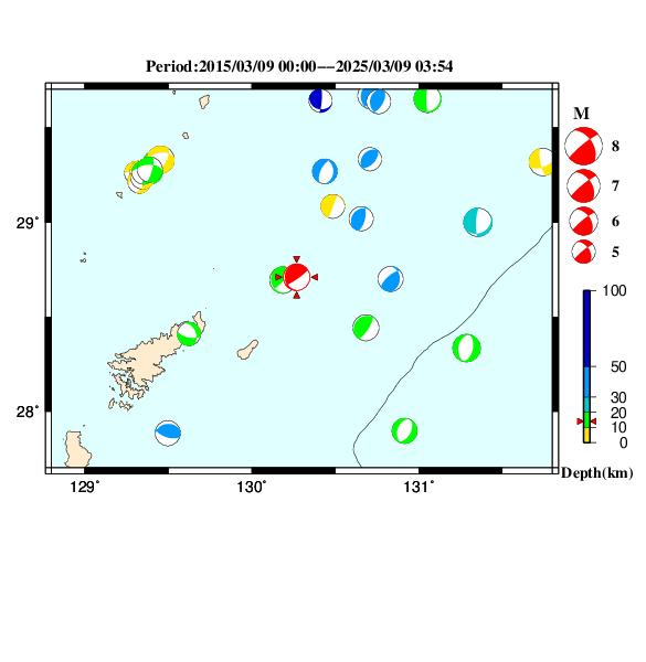 過去に起きた地震のＣＭＴ解