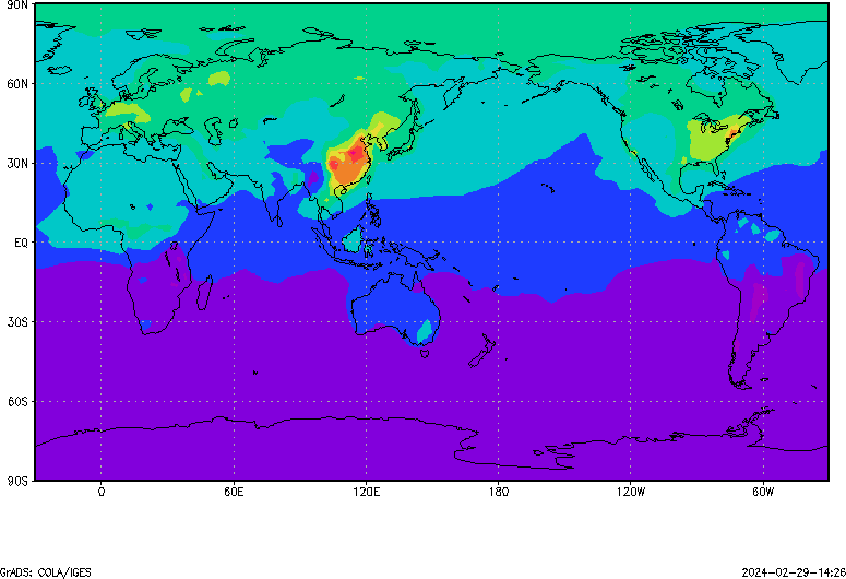 Output of shaded contour plot