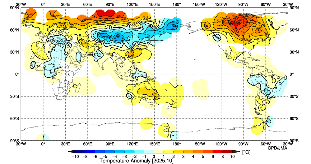 月平均気温偏差図の図