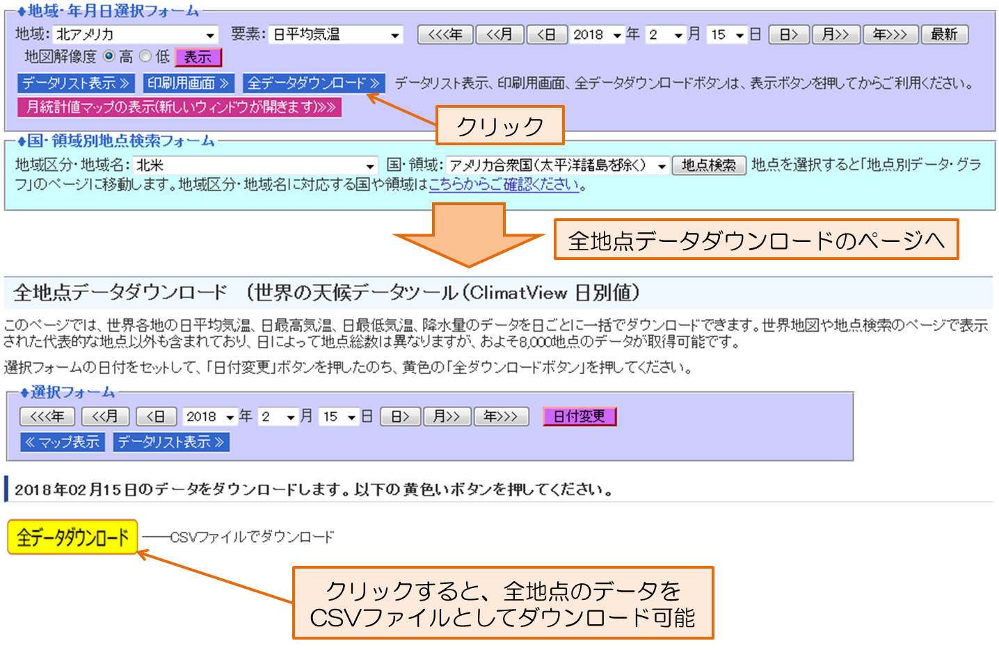 データリストからデータをみる