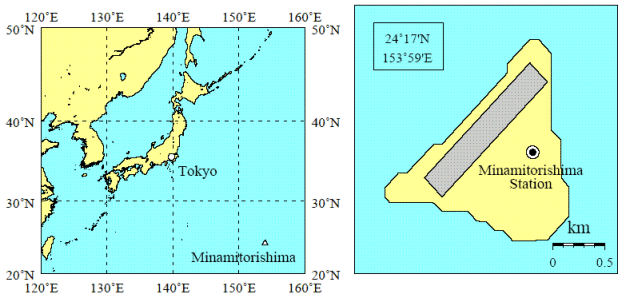 南鳥島気象観測所の位置