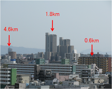 2010年3月22日の大阪市内の様子（黄砂なし）