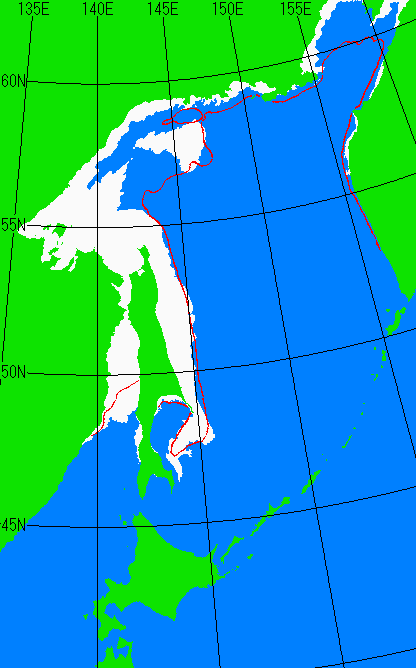 12月31日の海氷分布図