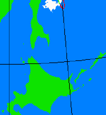 海氷分布図（北海道周辺）