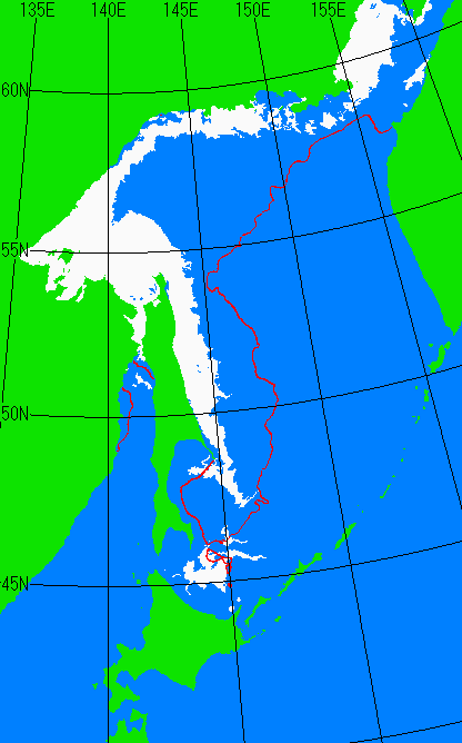 4月10日の海氷分布図