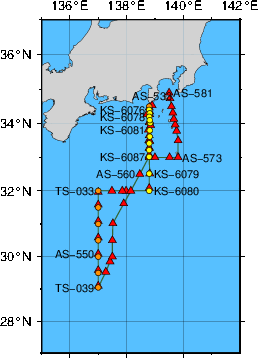 海洋観測点位置図