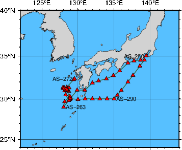 海洋観測点位置図