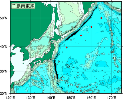 北西太平洋域測線図