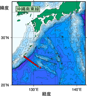 九州・沖縄海域測線図