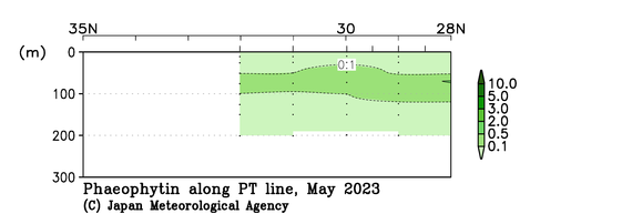 関東沖海域の2023年春季のフェオフィチン