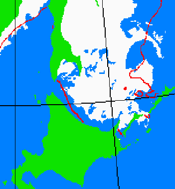 海氷分布図（北海道周辺）