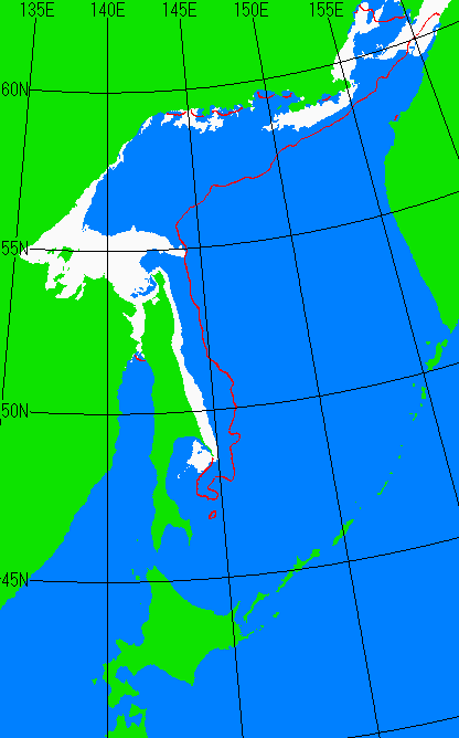 4月25日の海氷分布図