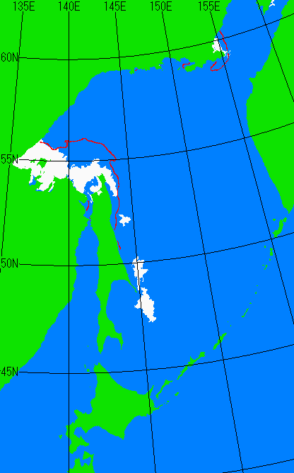5月25日の海氷分布図