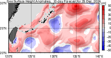 海面高度偏差 10日先