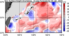 海面高度偏差 10日先