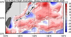 海面高度偏差 30日先