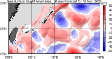 海面高度偏差 20日先