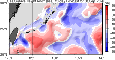 海面高度偏差 20日先