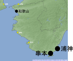 串本と浦神の位置