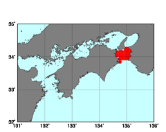 紀伊水道(511)の海域範囲の図
