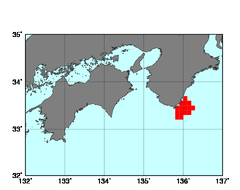 和歌山県南部沿岸（熊野灘側）(514)の海域範囲の図