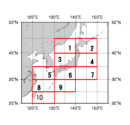 日本近海海域図
