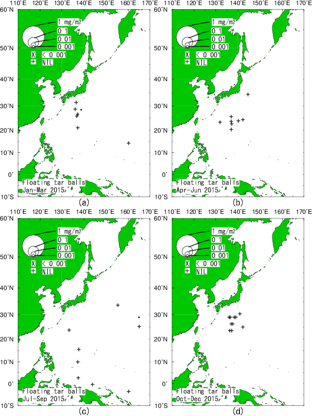 2015年のタールボール密度