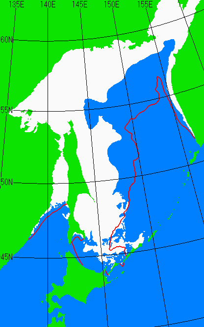 オホーツク海海氷解析図