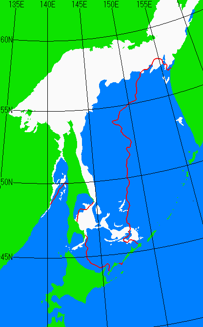 オホーツク海海氷解析図