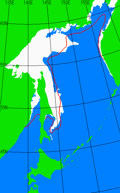 オホーツク海海氷解析図