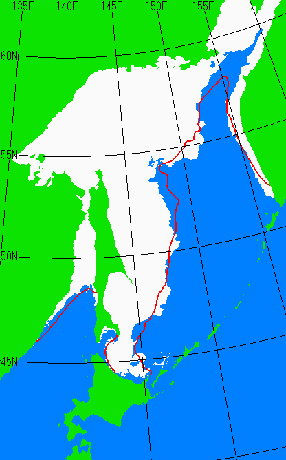 オホーツク海海氷解析図