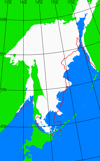 オホーツク海海氷解析図