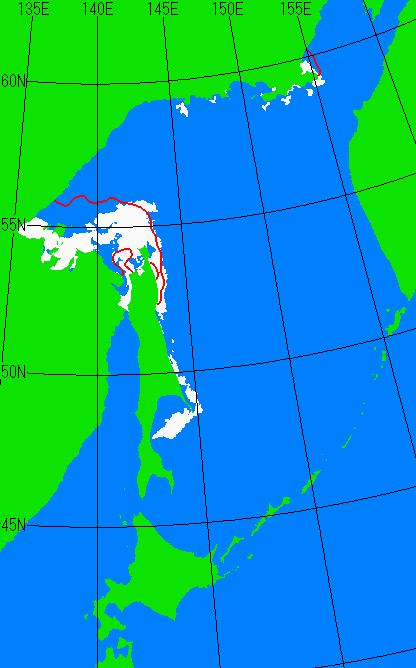 オホーツク海海氷解析図