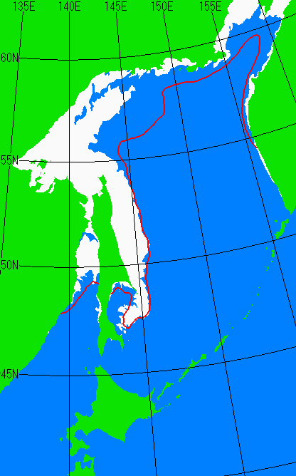 オホーツク海海氷解析図