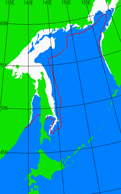 オホーツク海海氷解析図