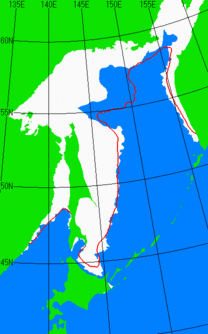 1月20日の海氷分布図