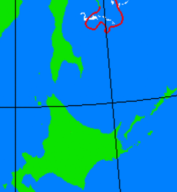 海氷分布図（北海道周辺）