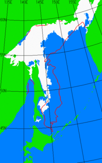 4月15日の海氷分布図