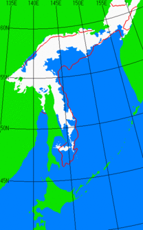 4月25日の海氷分布図