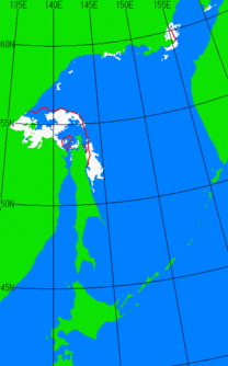 海氷分布図（オホーツク海全体）