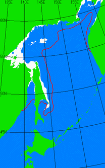 海氷分布図（オホーツク海全体）