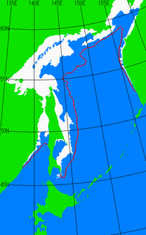 1月10日の海氷分布図